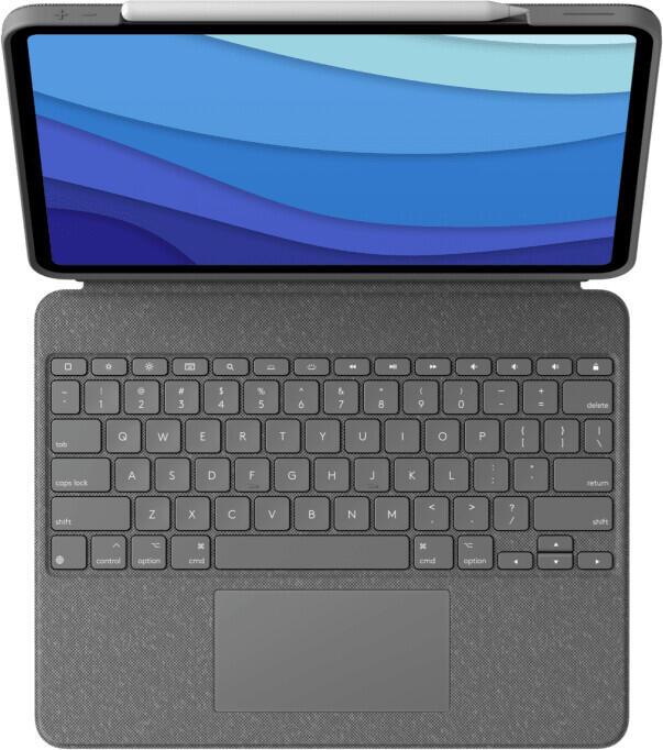 Logitech Combo Touch Tastatur und Foliohülle mit Trackpad oxford grey 920-010142