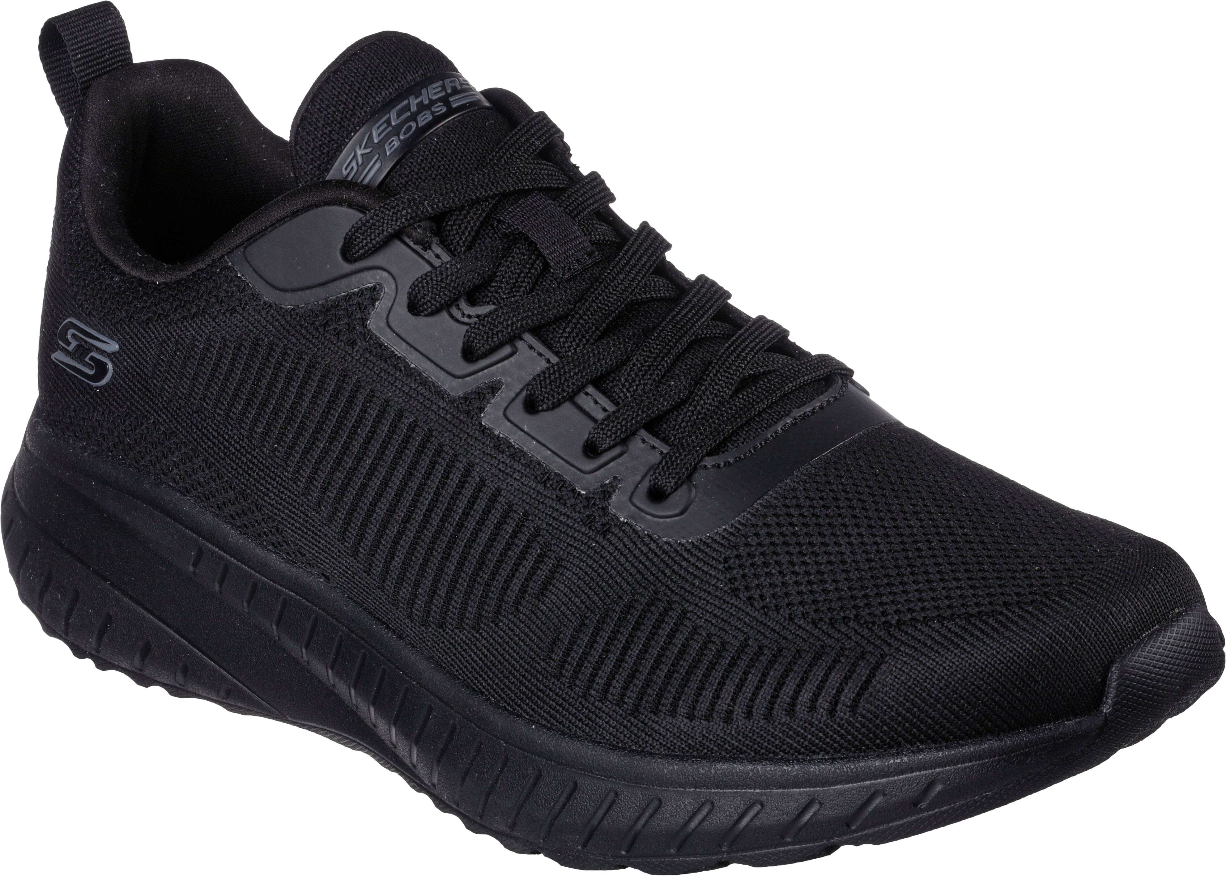 Sneaker SKECHERS "BOBS SQUAD CHAOS", Herren, Gr. 41, Textil, schwarz, Schuhe Sneaker, im monochromen Look, Freizeitschuh, Halbschuh, Schnürschuh schwarz 41, Textil