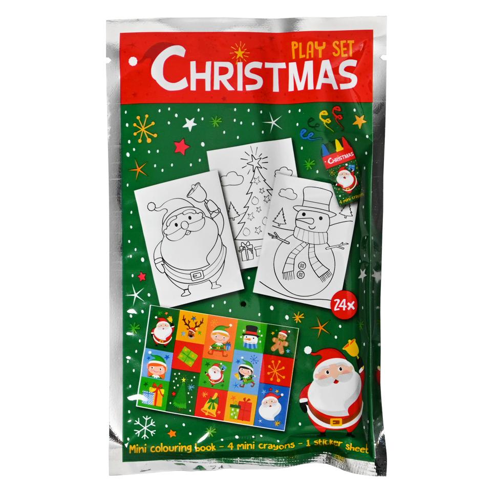 Leckerli-Set Weihnachts-Malset mit Buntstiften und Aufklebern (1317)