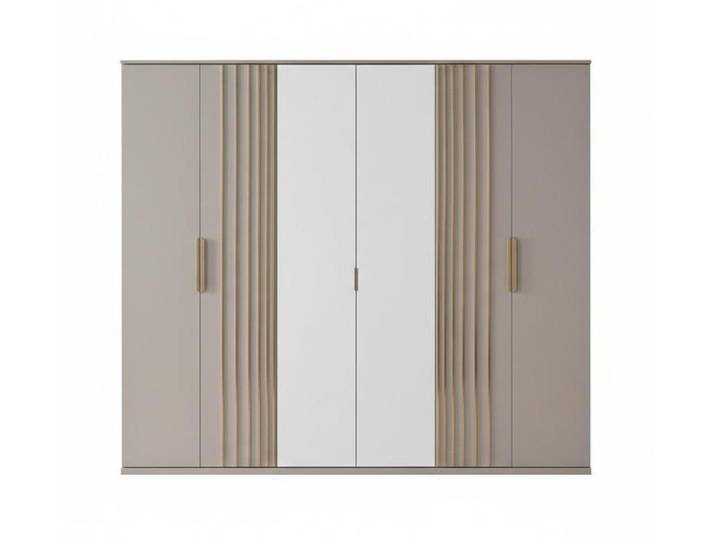 JVmoebel Kleiderschrank Beiger Moderner Kleiderschrank Exklusiver Glasschrank Edle Möbel (1-St) Made in Europa