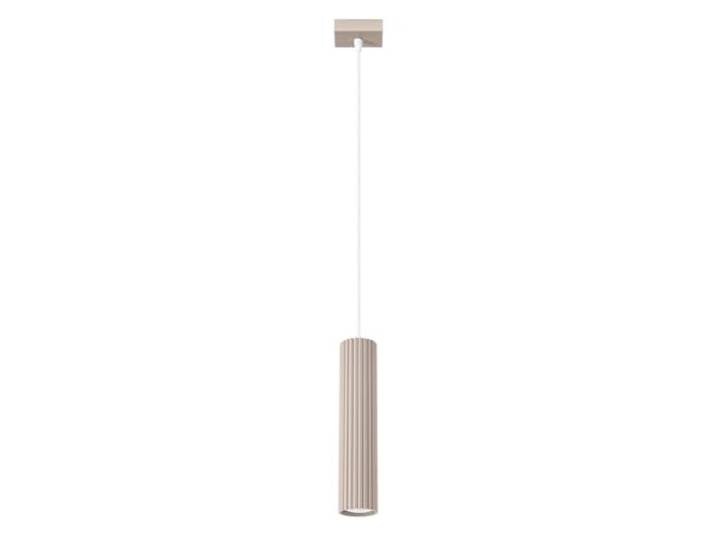 SOLLUX lighting Suspension Luminaire - Lustre Plafonnier - en Aluminium - 1 Abat-Jour - Lampe LED - Taupe Karbon