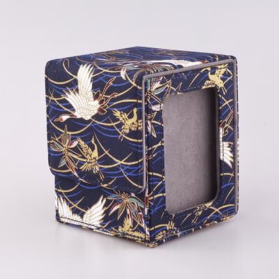 Daily Deals Depot Trading Card Deck Box Case, Carrying Organizer Holder For MTG, TCG, Commander, Board Games, Collectible Card Storages blue Crane