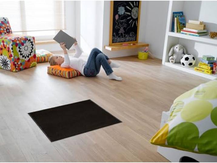 Wash+Dry Raven Black Tapis\, Polyamide\, Noir\, 60 x 90 cm