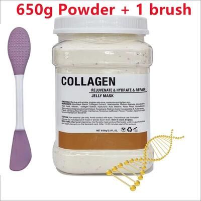 Inspired Finds 650g Chamomile Hyaluronic Acid Facial Moisturizing Jelly Mask Powder With Silicone Brush collagen