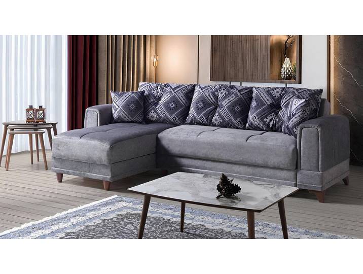 JVmoebel Ecksofa Moderne graue L-Form Wohnlandschaft mit hochwertiger Polsterung, Made in Europa