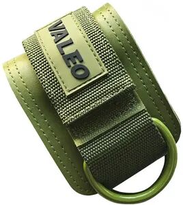 Market Central Double D Ring Cable Ankle Straps For Cable Machine Glute Training Gym Ankle Cuffs army Green