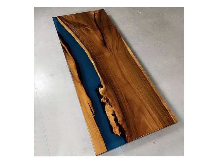JVmoebel Esstisch Harztisch aus Holz und Epoxidharz in harmonischen Farbtönen (Packung, 1-St., Esstisch), Made in Europa