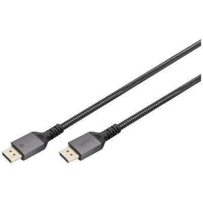 Digitus DisplayPort Anschlusskabel DisplayPort Stecker 3 m Schwarz DB-340201-030-S dreifach geschirmt, Flexibel, Halogenfrei, Rund DisplayPort-Kabel