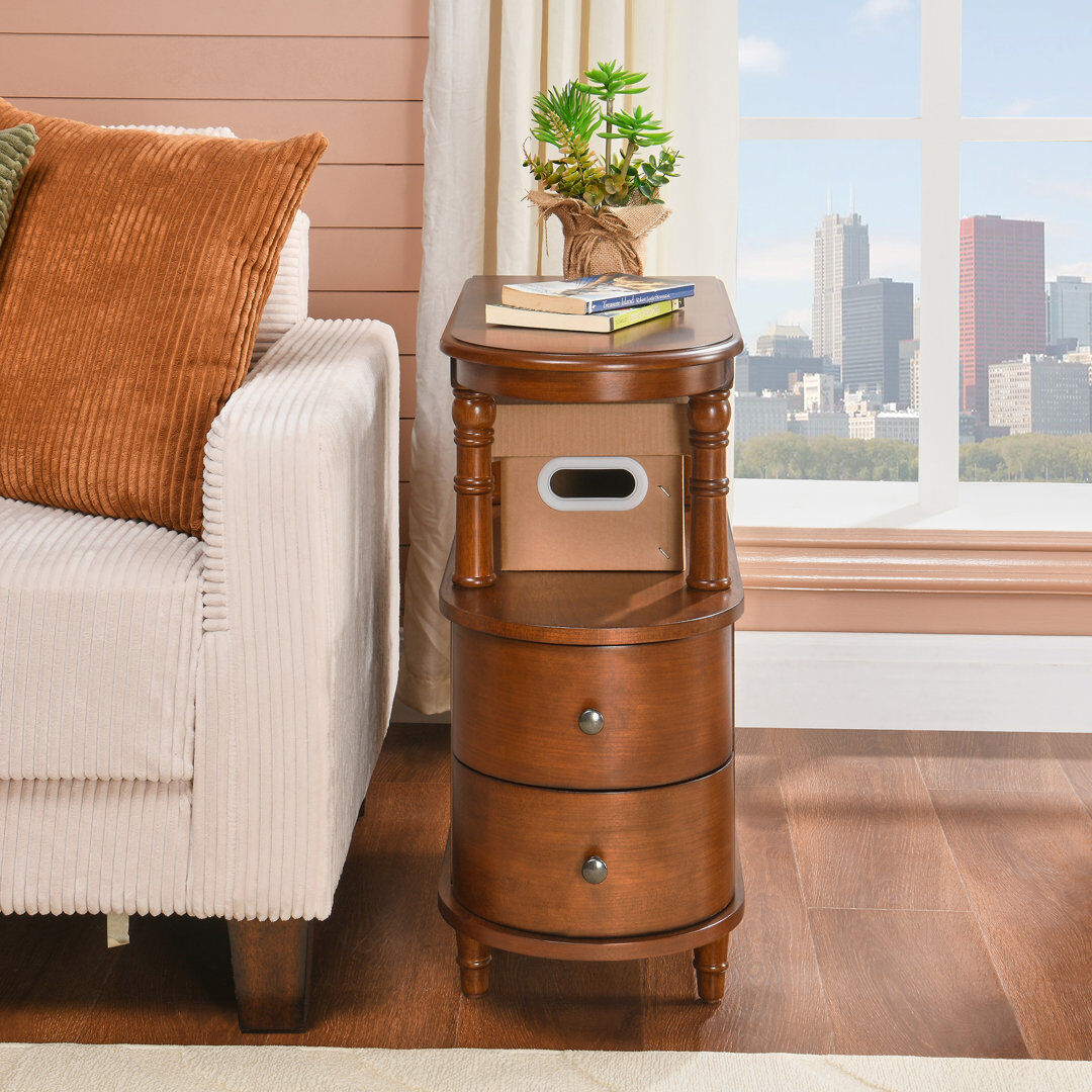 Ophelia & Co. Francom End Table Caramel Brown 64.2cm H X 29cm W X 59.5cm D