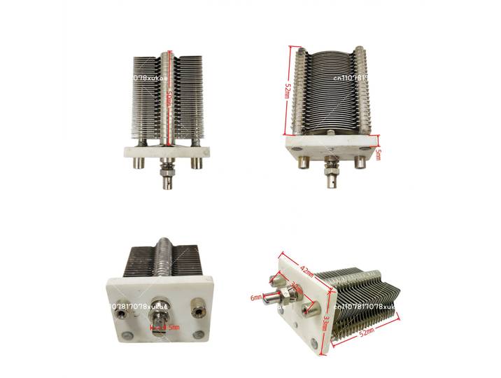 Condensateur variable à air simple en feuille de cuivre céramique haute fréquence 15-320PF pour instrument de précision cosmétique et petite antenne à boucle