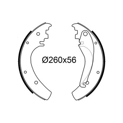 VALEO Bremsbackensatz 564282 Hinterachse für Mercedes