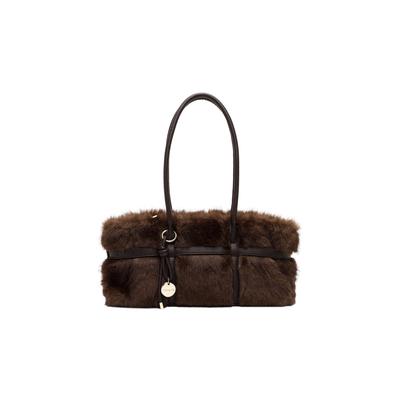 Shopper TAMARIS "Shopper TAS Martha", Damen, Gr. B/H/T: 42cm x 19cm x 13cm, braun (braun 200), Polyester, Taschen Shopper