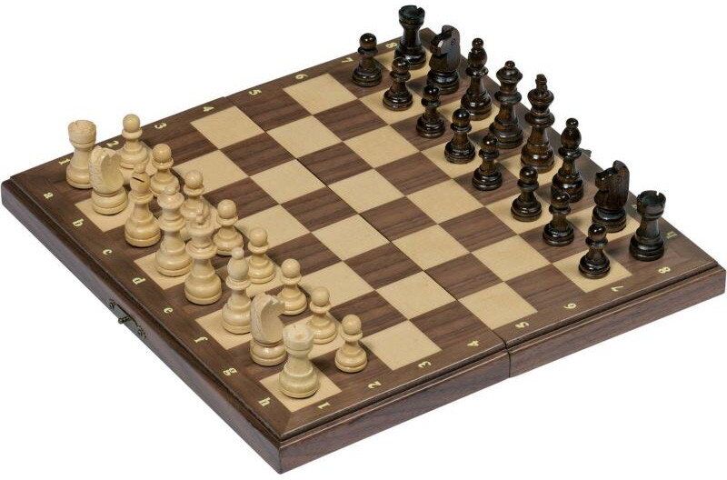Jeu d'échecs magnétique pliant 28cm - Lettré et chiffré - Goki