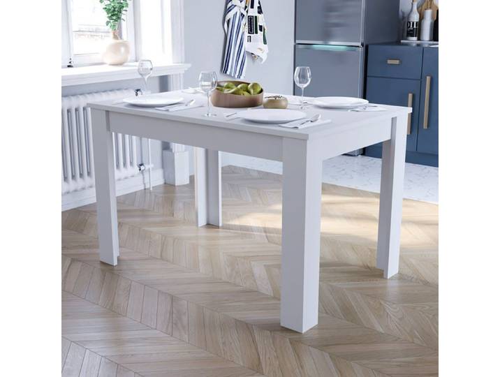 Table à manger 4 places Medina en bois – mobilier moderne pour cuisine et salle à manger – Blanc