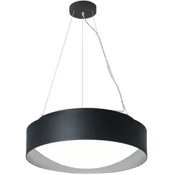 Frisch-Licht LED Pendelleuchte PREMIUM ARCHITEKTUR, Ø 30,8cm, 9-18W, 3000K, 1200-2100lm, IP20, IK02, Multipower, schwarz/metallgrau FL-PLA7510SA.2183M
