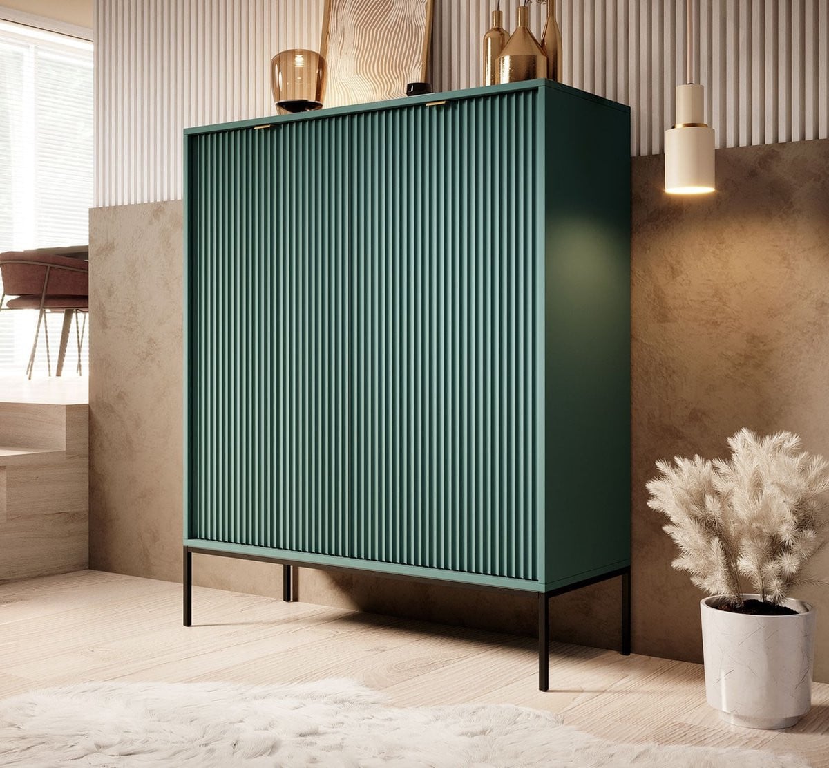 Meubella Dressoir Navil Groen Breedte: 104 cm
