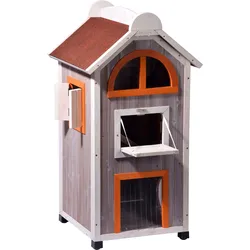 Dobar Großes Katzenhaus Fancy Cat aus Holz