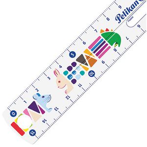 Pelikan Lineal Combino 811224, 15 cm, Kunststoff, mit Tiermotiv