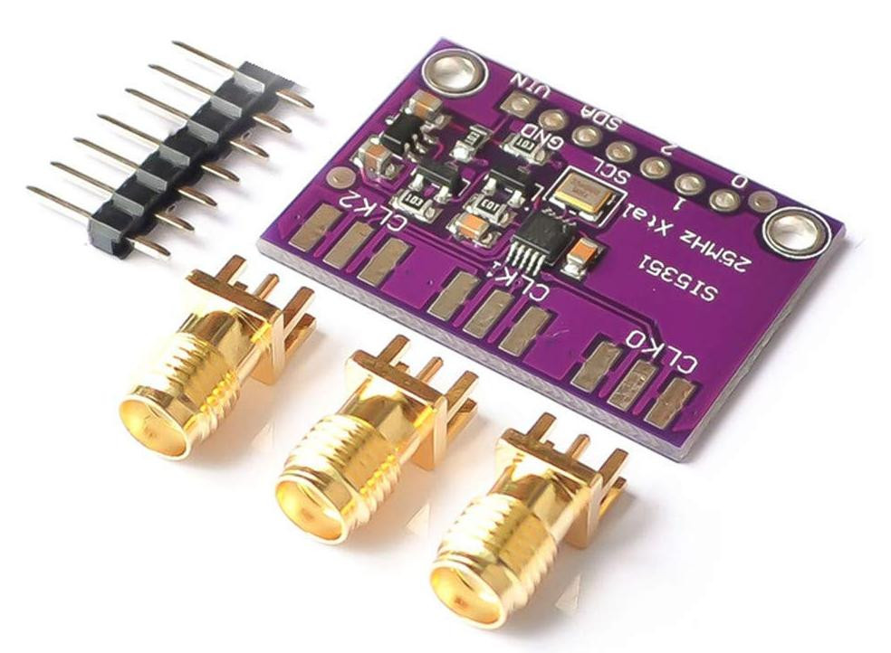 Dripio Si5351A I2C klokgenerator breakout board 8 kHz - 160 MHz