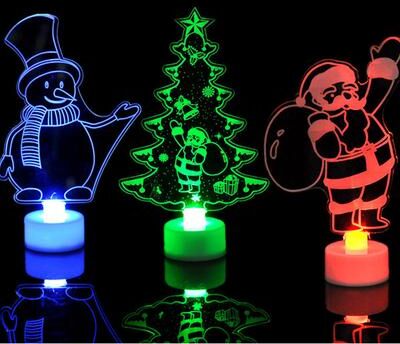 Discount Dollar Deals LED Mini Night Lights Colorful Flashing Snowman Lamp Christmas Ornament For New Years Decor snowman