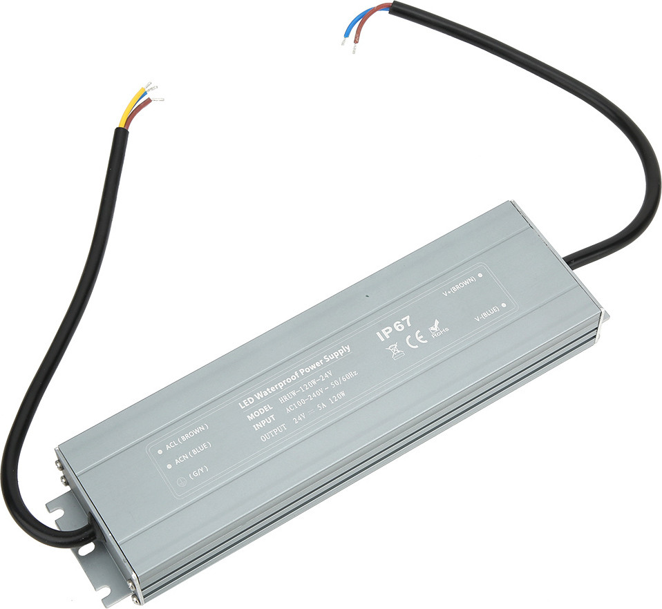 Cocosity HRUW-120W-24V LED-driver, IP67 waterdichte adapter en transformator, 100-240VAC