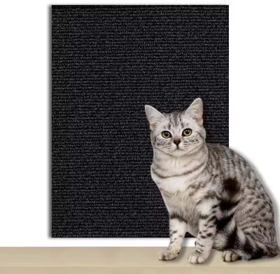 Inspired Living Trim to Fit Cat Scratcher Sofa Protector Mat For Furniture Protection 40x200cm black