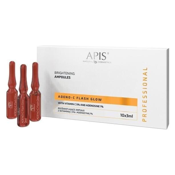 Apis Natural Cosmetics Apis ADENO-C Flash Glow Rozświetlające ampułki do twarzy z witaminą C i adenozyną 30ml (30 ml) (OTHER)
