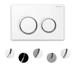 Betätigungsplatte GEBERIT OMEGA20 für 2-Mengenspülung, verschiedene Varianten (Ausführung: mattchrom/glanzchrom/mattchrom)