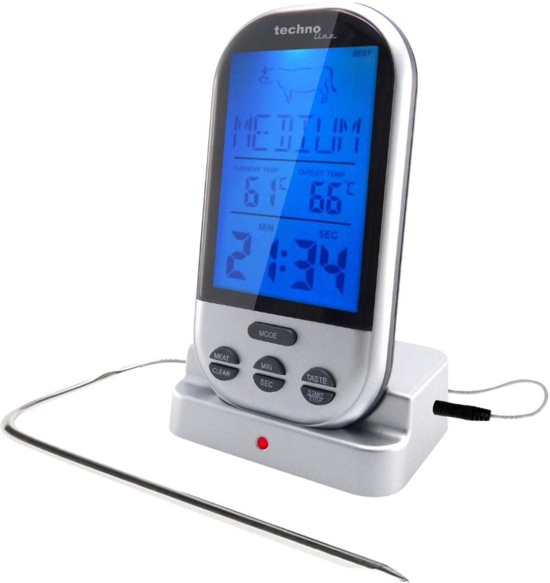 Technoline WS 1050 Keukenthermometer - Hittebestendig - Digitale temperatuurweergave C/F