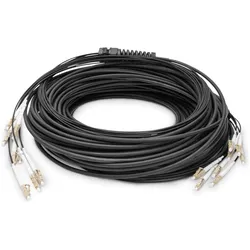 Digitus Vorkonfektionierte Glasfaser Universal Breakout Kabel, Multimode OM4, 8 Fasern, LC/UPC - LC/UPC (50 m), Netzwerkkabel