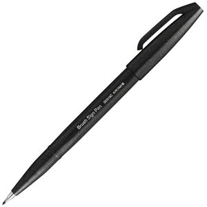 Pentel Brush-Pen SES15C-A, Brush Sign Pen, schwarz, Pinselspitze flexibel
