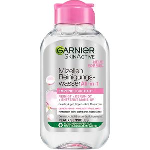 Garnier Mizellenwasser Reinigungswasser All-in-1, alkoholfrei, mit Glycerin, für empfindliche und normale Haut, 100 ml