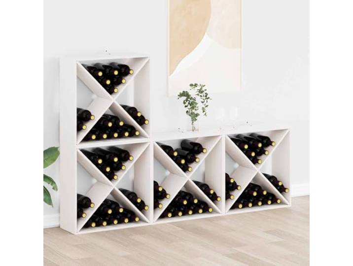 HGFDSAWE Weinregal 4 STK. Kiefernholz Wandregal 62 x 25 x 62 cm Massivholz-Konstruktion, Modulares Design, Stabiler Stand