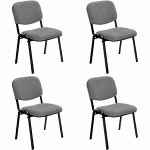 Böttcher-AG Besucherstuhl Premium, stapelbar, Vierfußstuhl, Stoff, anthrazit, 4 Stück