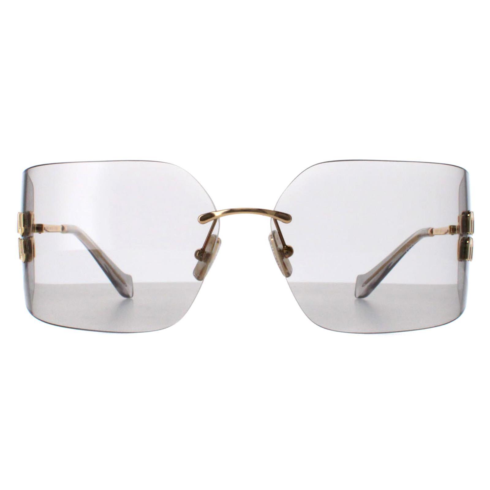 Miu Miu MU54YS 5AK30B Gold hellgrau Sonnenbrille
