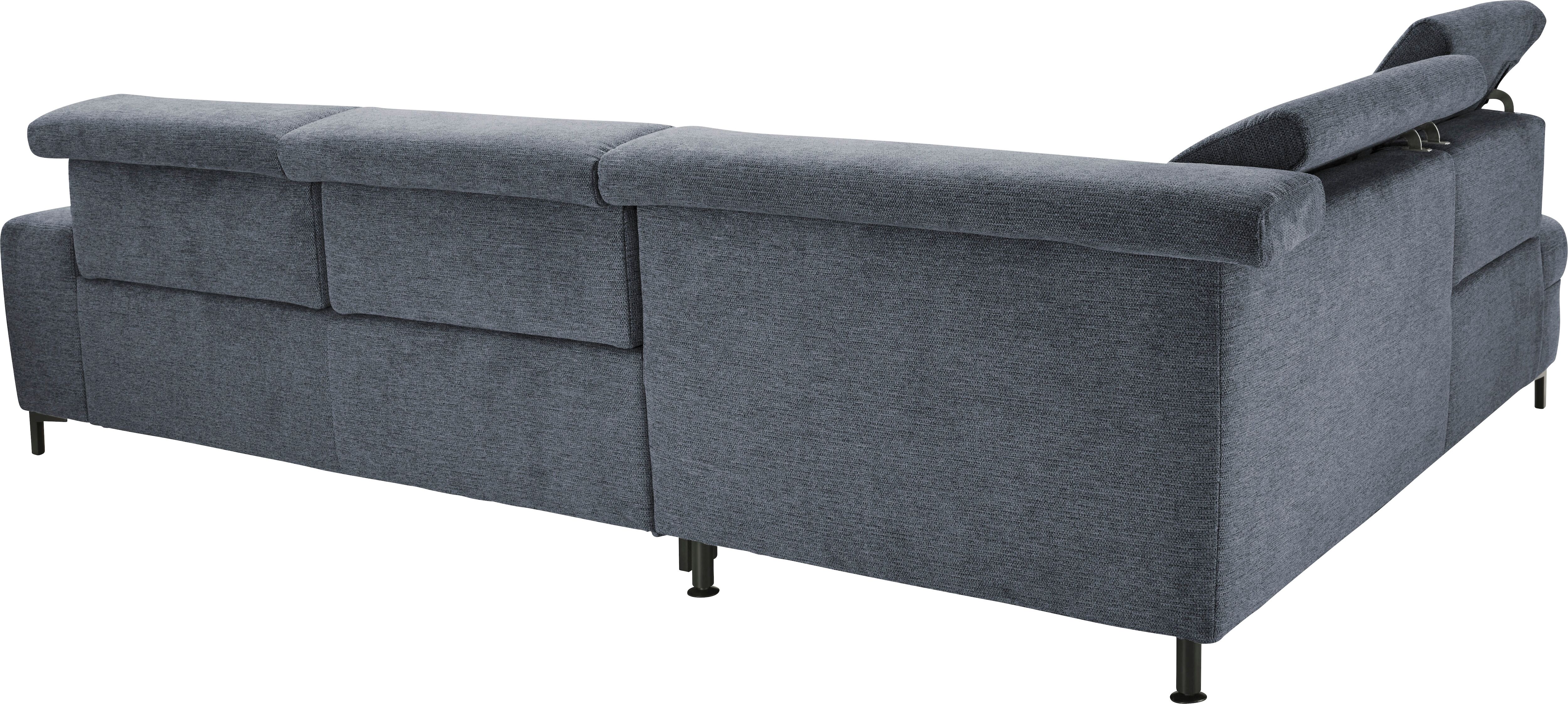 Ecksofa "SO 3400 Sitzhöhe 49cm, Sitztiefe verstellbar, B/T 317/220 cm", blau (famosa navy), SET ONE BY MUSTERRING, Sofas, B/H/T: 317cm x 86cm x 220cm, Flachgewebe, Armlehne rechts, Sitztiefenverstellung,ohne Kopfteilverstellung,Ohne Bettfunktion,Ohne Schu