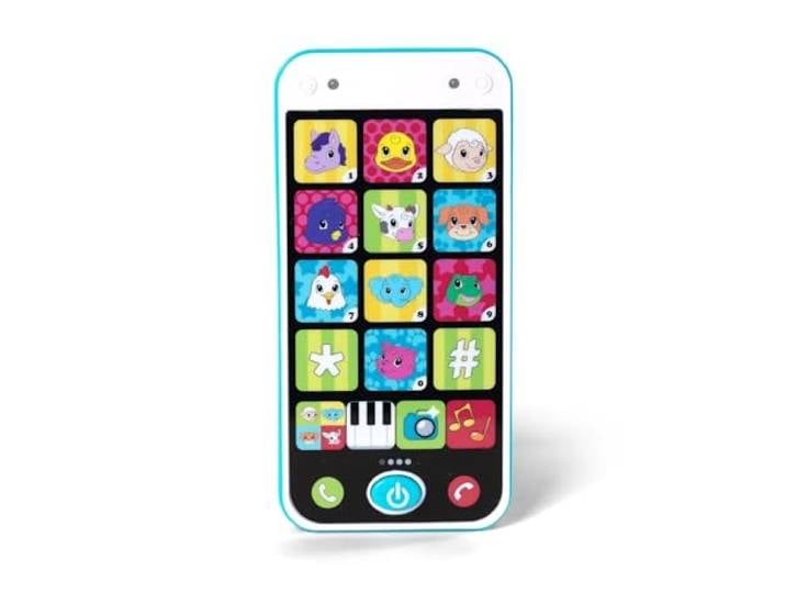 Simba 104010002 ABC Smartphone für Kinder, Spielzeughandy mit Licht, Sound, verschiedenen Melodien und Tiergeräuschen, für Kinder ab 12 Monaten Bunt