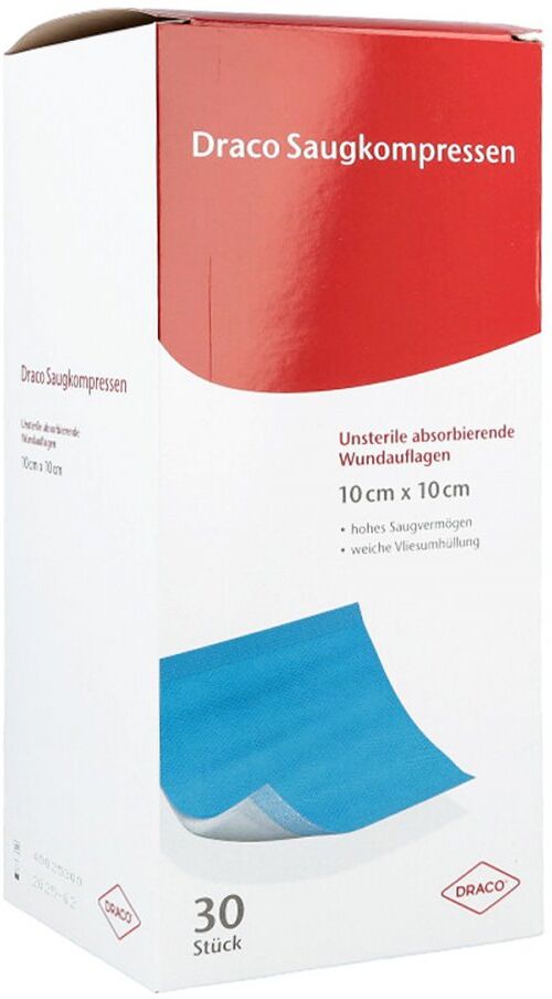 Saugkompressen unsteril 10x10cm Draco