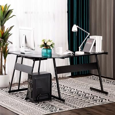 ivinta Gaming Desk-L Shaped Computer Desk with Keyboard Tray, Home Office Desk
