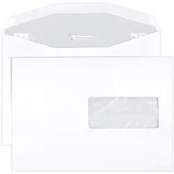 Clairefontaine, Briefumschlag, 500 Briefumschläge 162x229mm Fenster rechts 45x100mm maschinengeeignet Clairalfa (C5, 500x)
