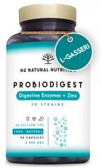 N2 Natural Nutrition Probiodigest Zinc et Enzymes Digestives 90 Capsules - Pot 90 capsules