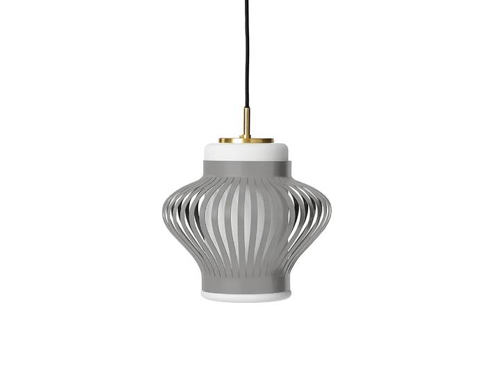 Warm Nordic Suspension Opal Lamella sky grey, opale sablée