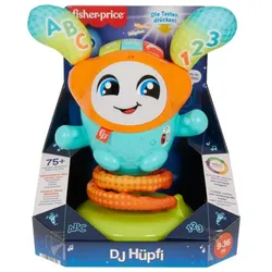 Fisher-Price DJ Hüpfi, Lernspielzeug mit Musik für Babys, deutsche Ausgabe