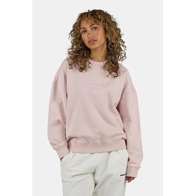Sweatshirt PEGADOR "Sela Oversized Sweater", Damen, Gr. L, rosa (washed powder pink weiß), Sweatware, Obermaterial: 80% Baumwolle, 20% Polyester, unifarben, oversize normal, Rundhals, Rippbündchen, Sweatshirts Sweatshirt, Baumwollmischung, oversize