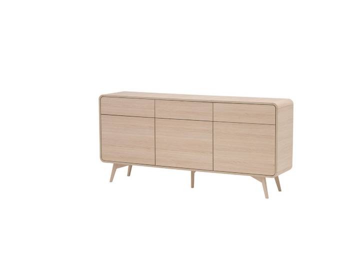 Livetastic Sideboard, Eiche, Holz, Eiche, 3 Fächer, 3 Schublade(n) Schubladen, 180x84x39 cm, Typenauswahl, stehend, Wohnzimmer, Kommoden & Sideboards, Sideboards