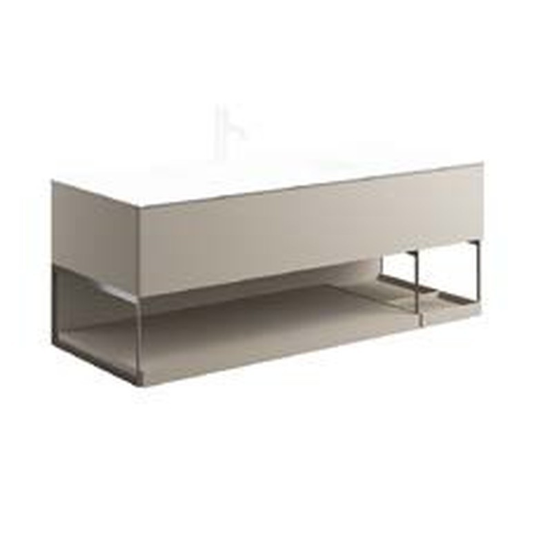 Fiora Beistellmöbel in Metallstruktur, Boden und Schale links Liso 697x502x250 ULMEMB01I