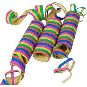 Papstar Luftschlangen 18619 Stripes, bunt, 4m, 3 Stück