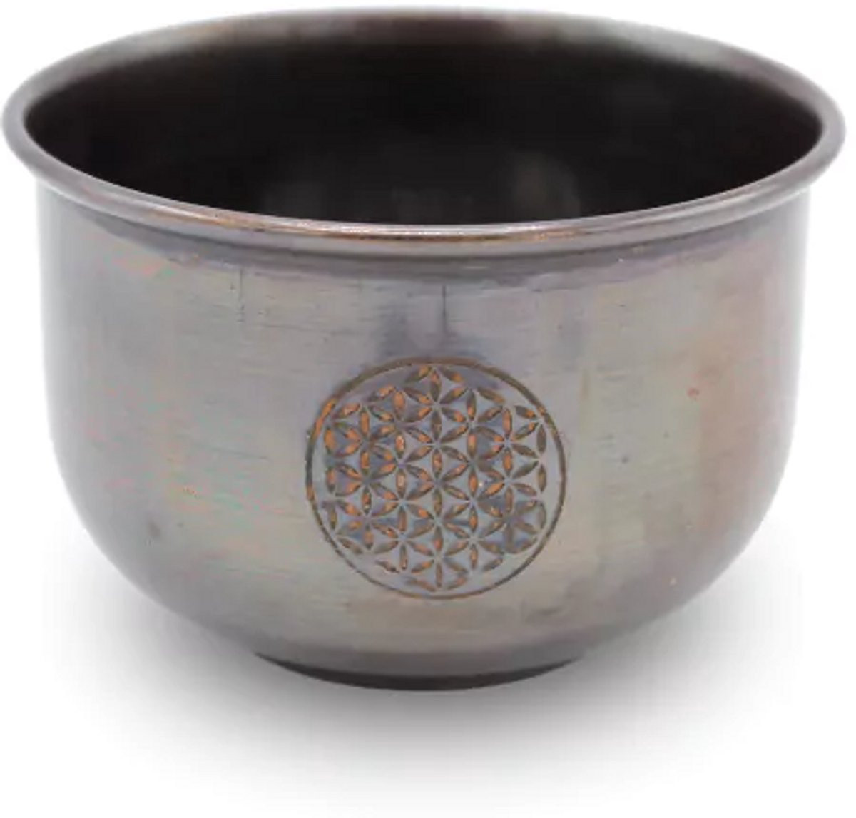 Koperen Offerschaal Flower of Life met Zand - Wierookbrander