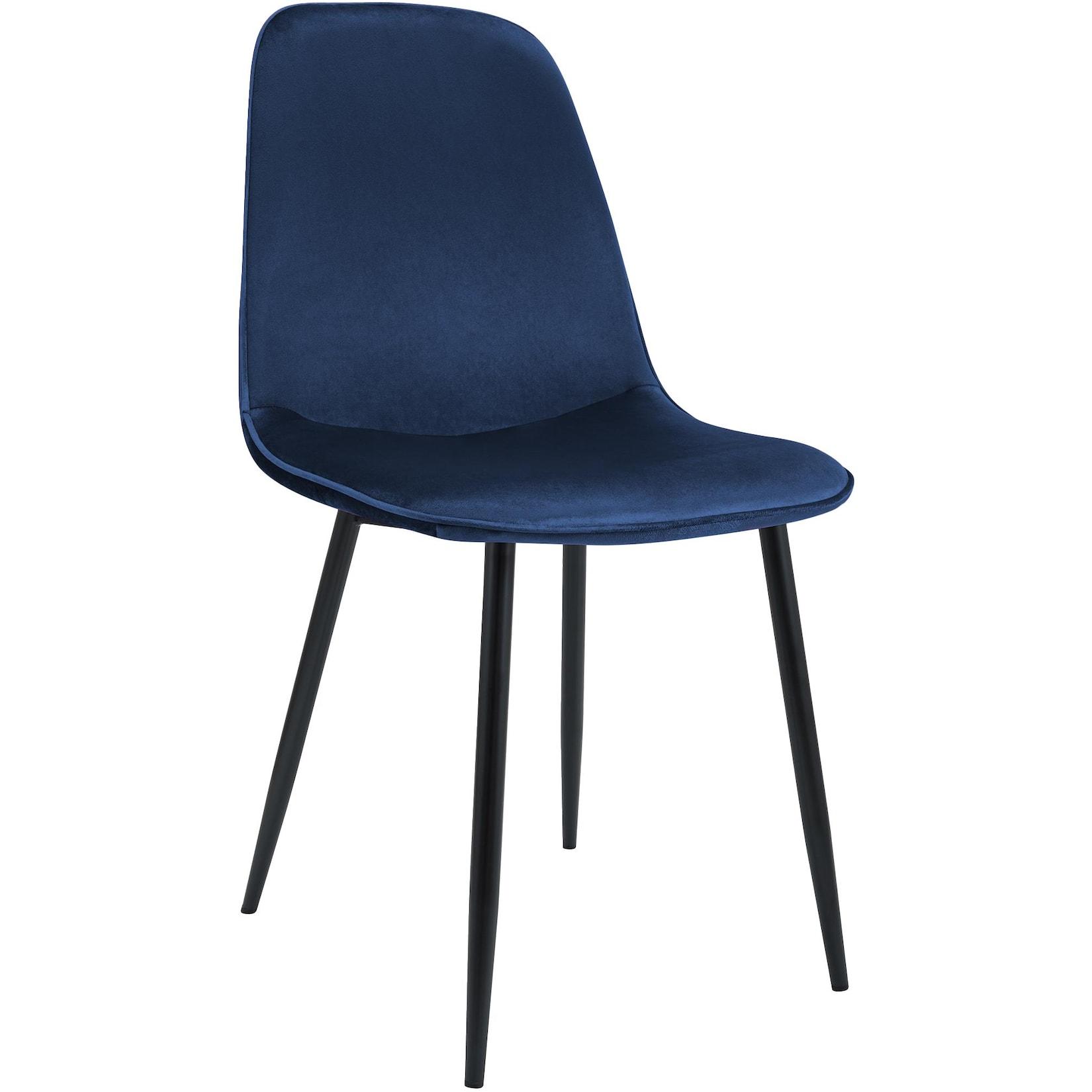 CLP Esszimmerstuhl Maryam Samt Farbe: dunkelblau, Material: Samt