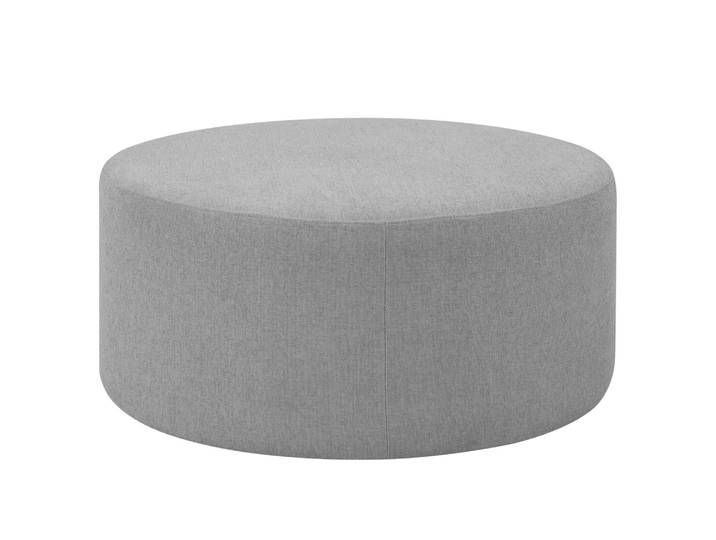 Repose-pieds capitonné Moulton 90 x 46cm Gris/Gris Tissu structuré Talta: Gris